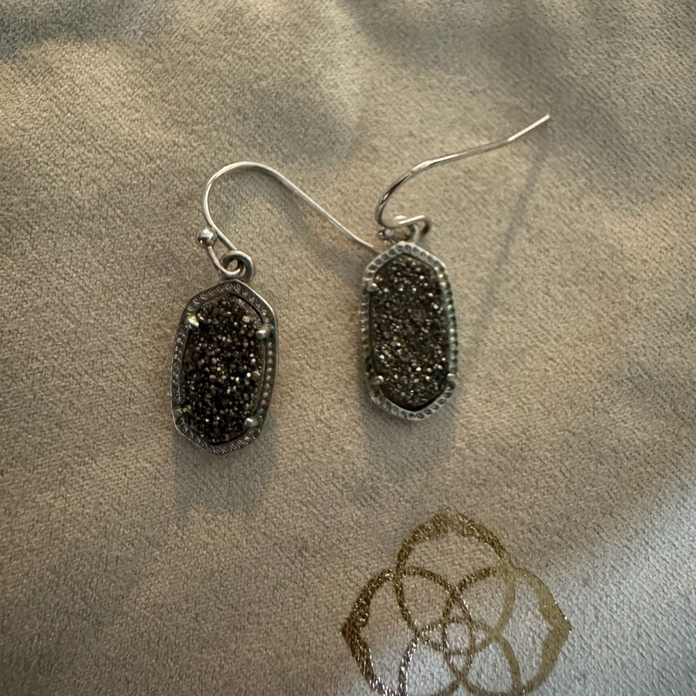 Kendra Scott Lee Drop earrings in Platinum Drusy